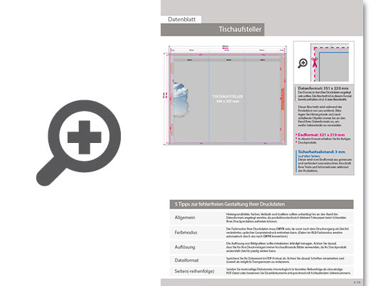 Product Bild aufsteller_prisma_gro___mit_mattfolie_kaschiert